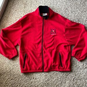 Red Vintage Jackson‎ Hole fleece Timberline Colorado men’s size L